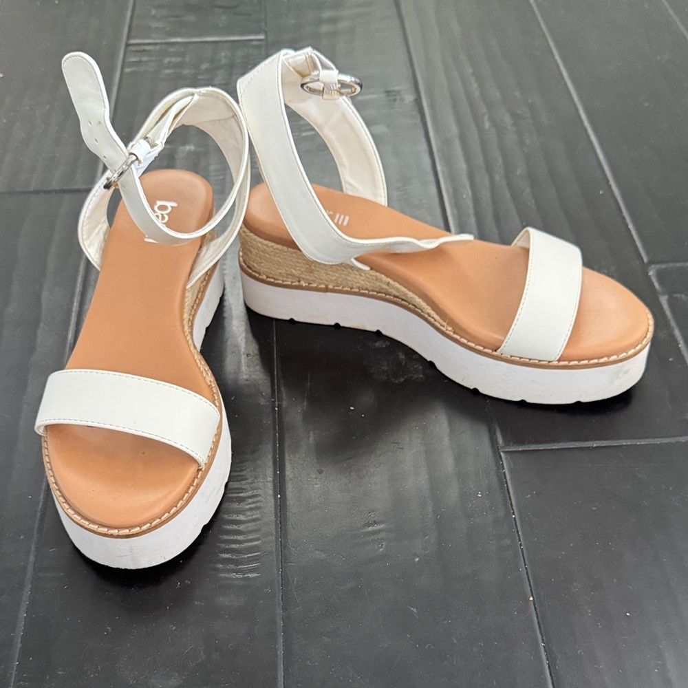 Bar III White Platform Sandals